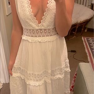 Beautiful White flowy maxi dress